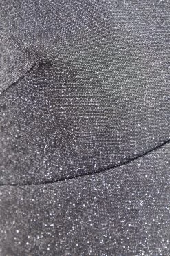 Silver Glitter Crop Top -Women Clothing Sale 00100035841 ZS