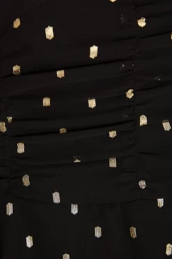 Black Chiffon Foil Tiered Mini Dress 11 Black Chiffon Foil Tiered Mini Dress -Women Clothing Sale 00100035887 ZS scaled