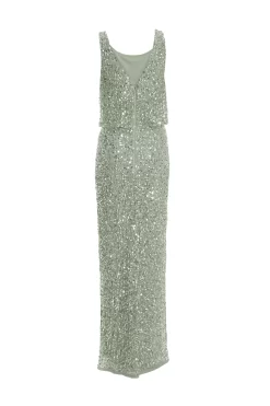 Sage Embellished Split Leg Maxi Dress 10 Sage Embellished Split Leg Maxi Dress -Women Clothing Sale 00100035918 ZB scaled