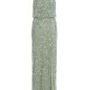 Sage Embellished Split Leg Maxi Dress