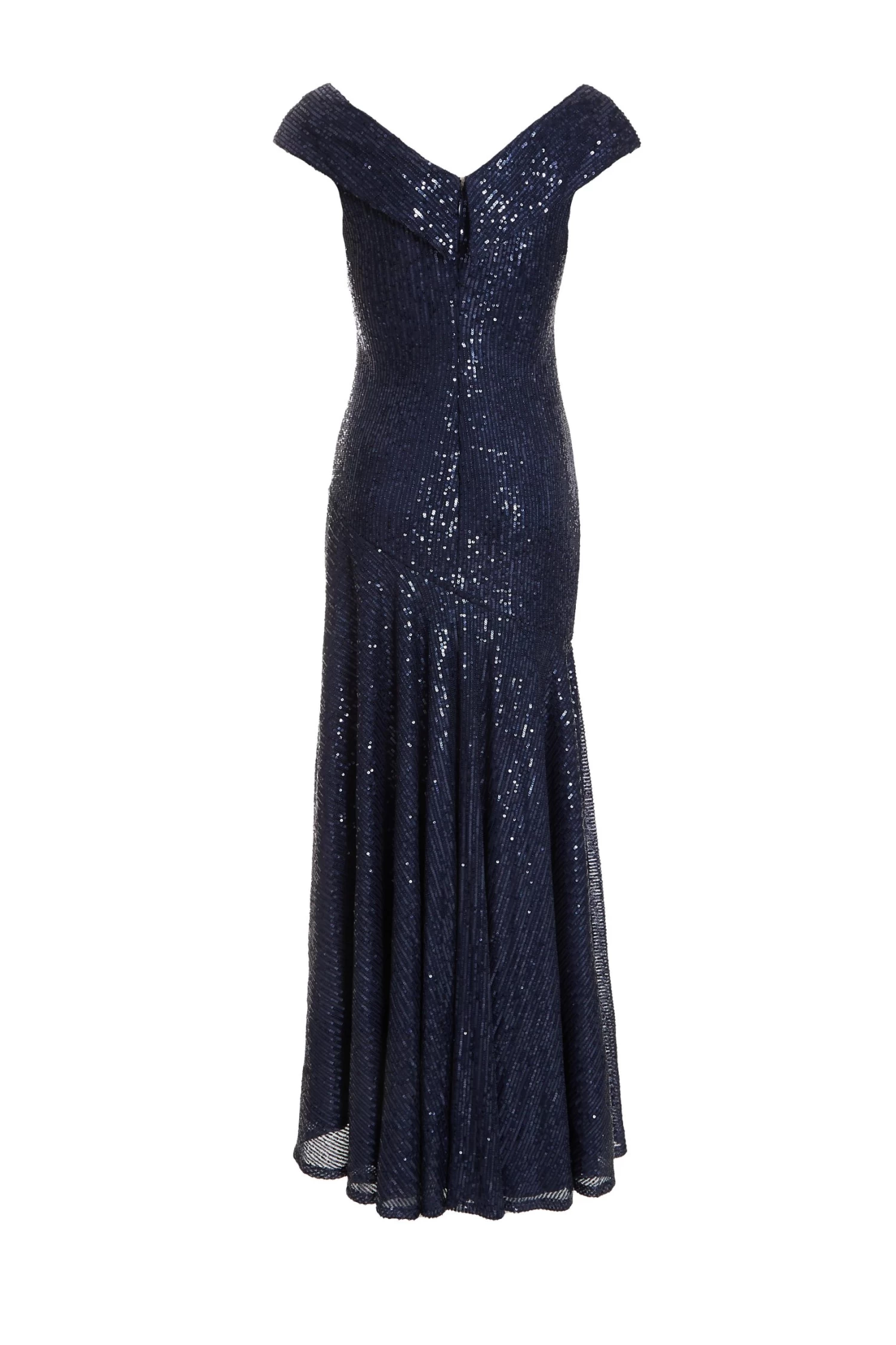 Navy Sequin Ruched Maxi Dress 5 Navy Sequin Ruched Maxi Dress - Image 5
