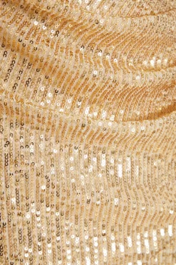 Gold Sequin Ruched Maxi Dress 11 Gold Sequin Ruched Maxi Dress -Women Clothing Sale 00100035932 ZS scaled