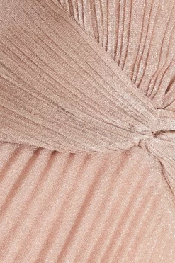 Nude Shimmer Pleated Maxi Dress 9 Nude Shimmer Pleated Maxi Dress -Women Clothing Sale 00100035934 ZS scaled