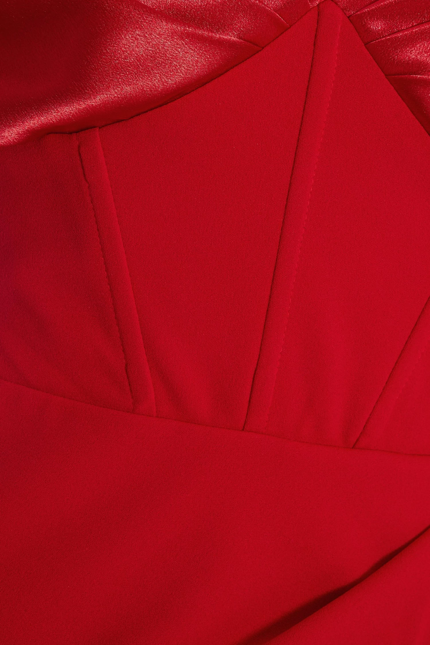 Red Satin Bardot Maxi Dress 5 Red Satin Bardot Maxi Dress - Image 5