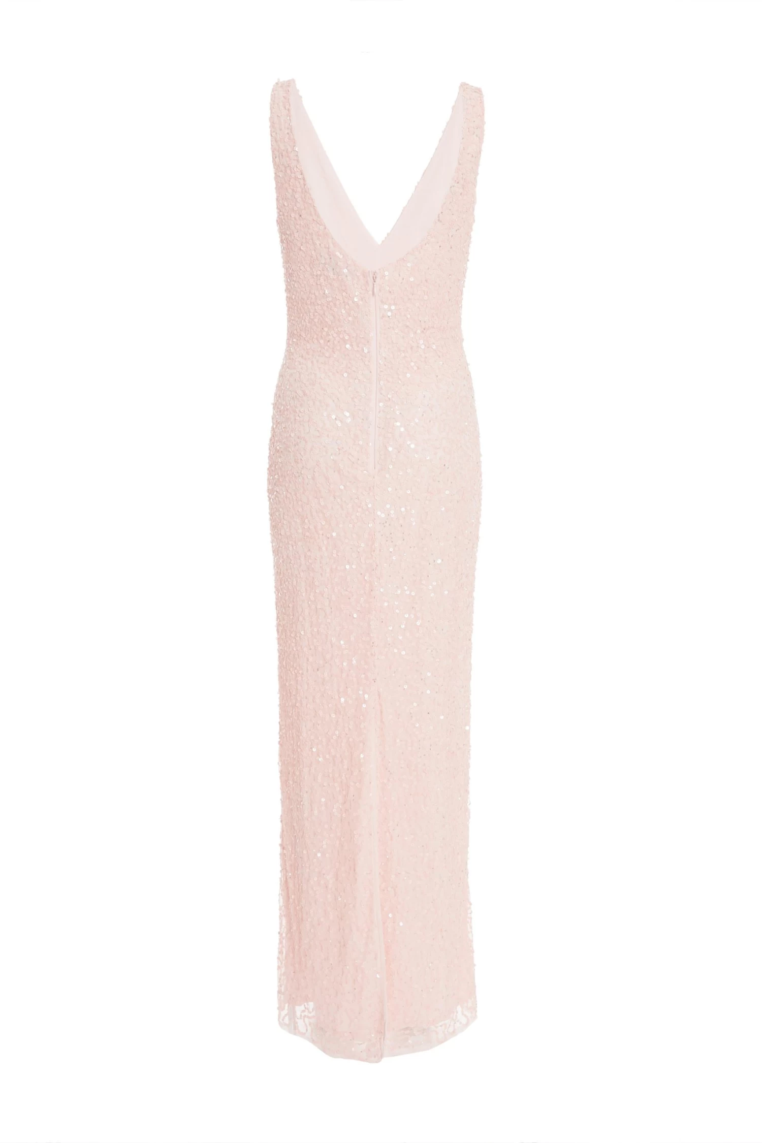 Nude Sequin Maxi Dress 5 Nude Sequin Maxi Dress - Image 5