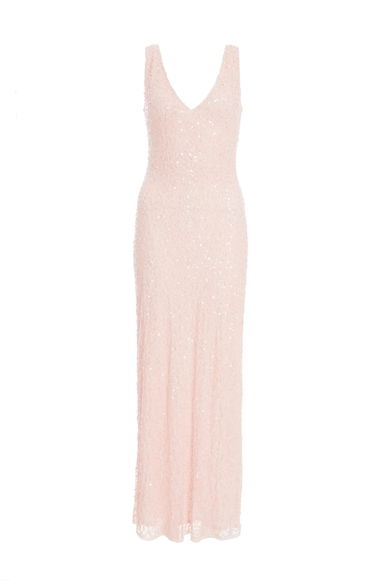 Nude Sequin Maxi Dress 1 Nude Sequin Maxi Dress