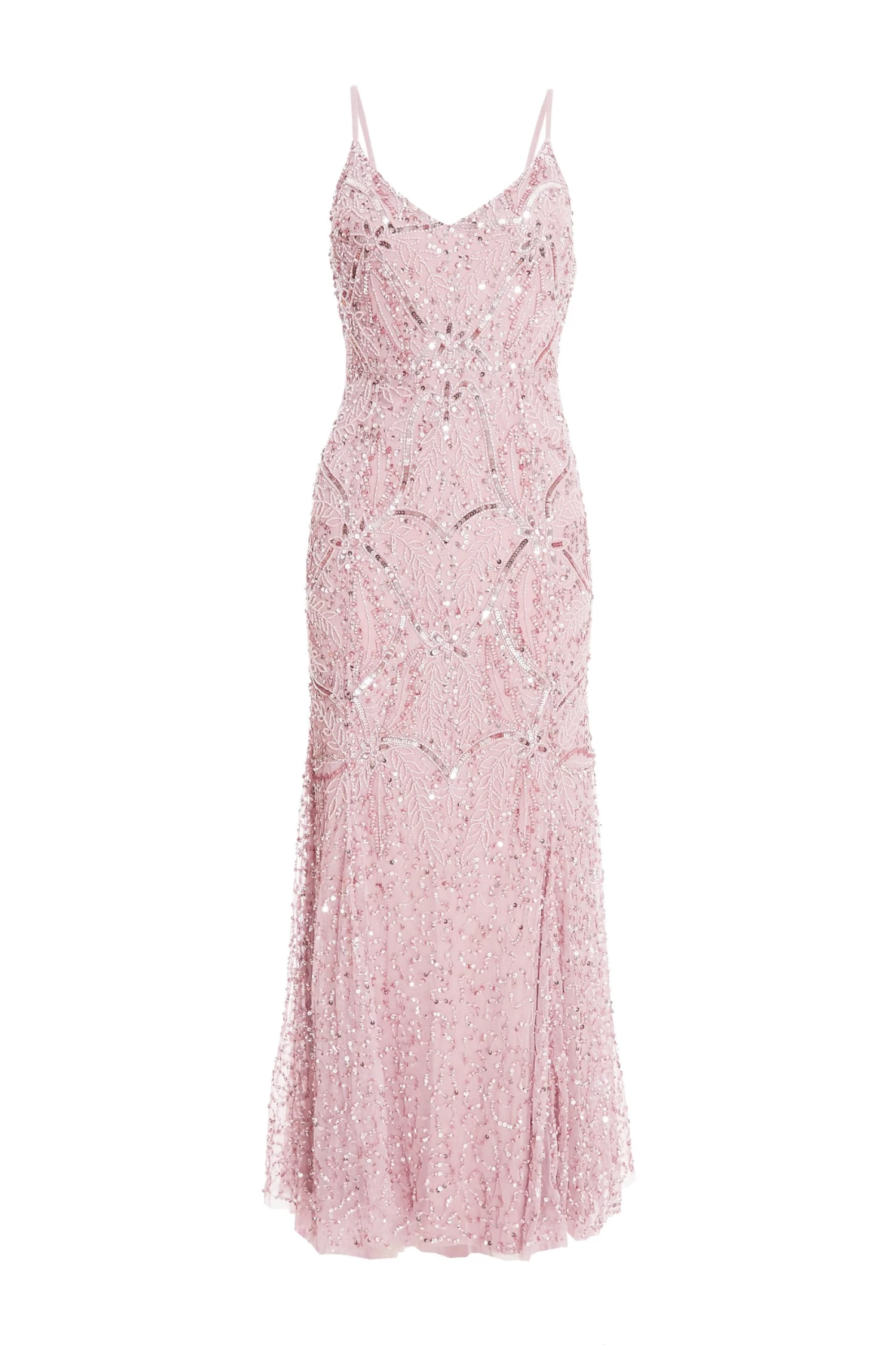 Pink Sequin Fishtail Maxi Dress 1 Pink Sequin Fishtail Maxi Dress