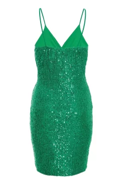Green Sequin Wrap Mini Dress 10 Green Sequin Wrap Mini Dress -Women Clothing Sale 00100036006 ZB scaled