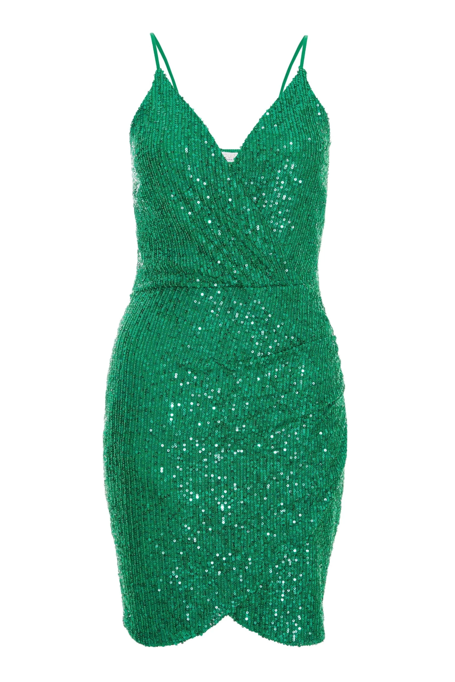 Green Sequin Wrap Mini Dress 1 Green Sequin Wrap Mini Dress
