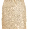Gold Sequin Mini Skirt