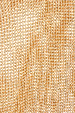 Gold Diamante Chain Crop Top -Women Clothing Sale 00100036043 ZS scaled