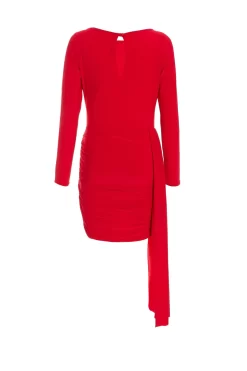 Red Ruched Drape Mini Dress 10 Red Ruched Drape Mini Dress -Women Clothing Sale 00100036049 ZB scaled
