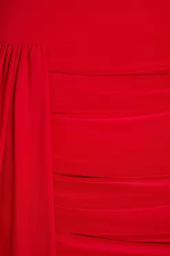 Red Ruched Drape Mini Dress 11 Red Ruched Drape Mini Dress -Women Clothing Sale 00100036049 ZS scaled