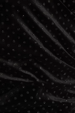 Black Velvet Glitter Polka Dot Mini Dress 11 Black Velvet Glitter Polka Dot Mini Dress -Women Clothing Sale 00100036074 ZS scaled