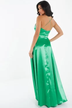 Jade Green Satin Maxi Dress 8 Jade Green Satin Maxi Dress -Women Clothing Sale 00100036084 XB scaled