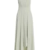 Sage Chiffon Backless Maxi Dress
