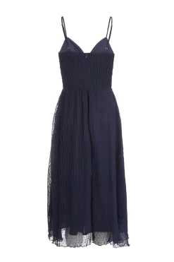 Navy Chiffon Crinkle Midi Dress 10 Navy Chiffon Crinkle Midi Dress -Women Clothing Sale 00100036161 ZB scaled