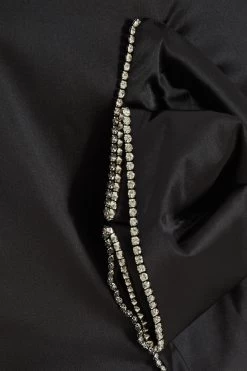 Black Satin Bow Mini Skirt -Women Clothing Sale 00100036177 ZS