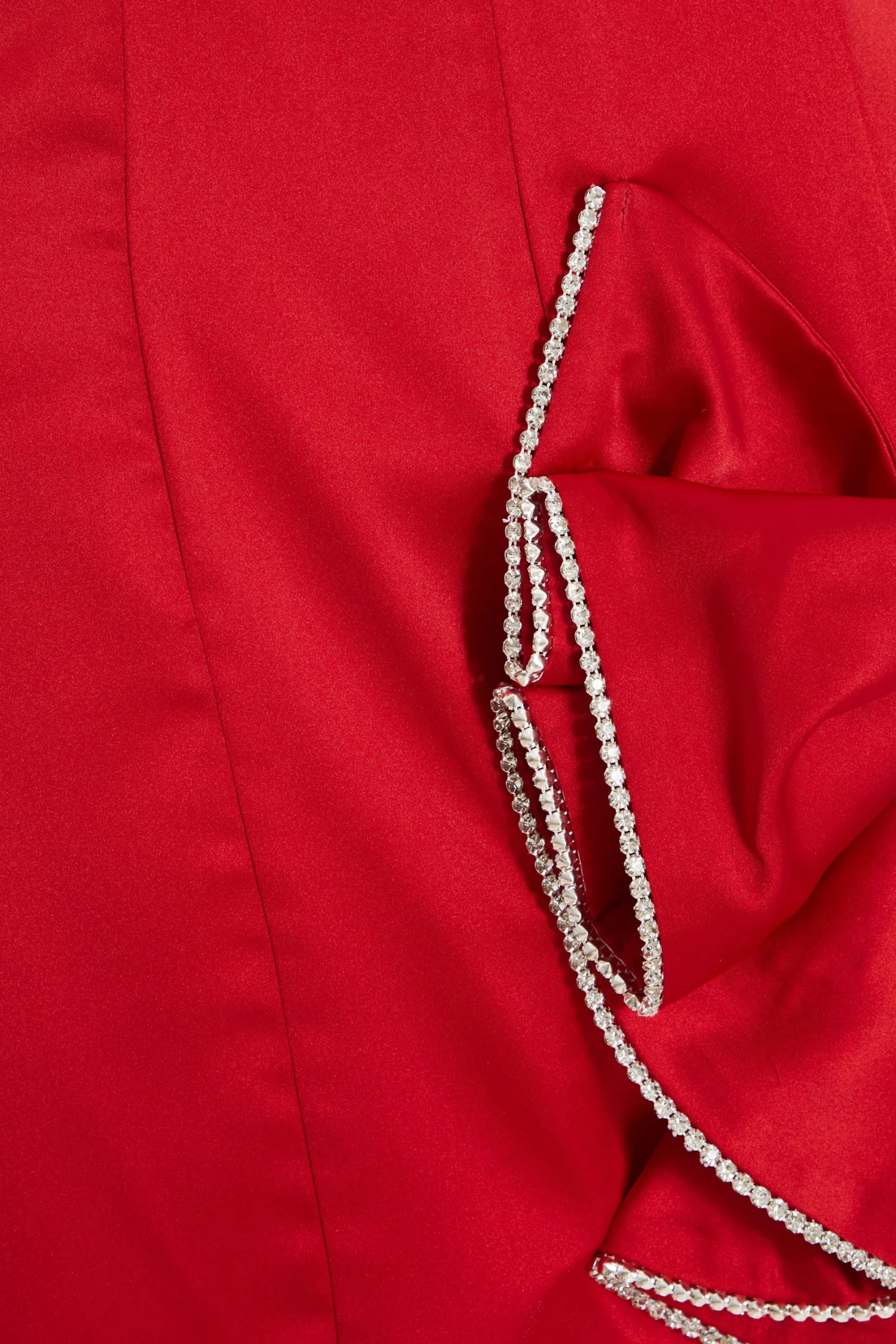 Red Satin Bow Mini Dress 6 Red Satin Bow Mini Dress - Image 6