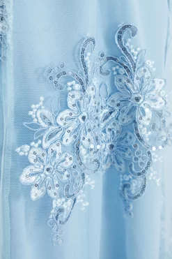 Blue Embroidered Dip Hem Dress 11 Blue Embroidered Dip Hem Dress -Women Clothing Sale 00100036187 ZS scaled