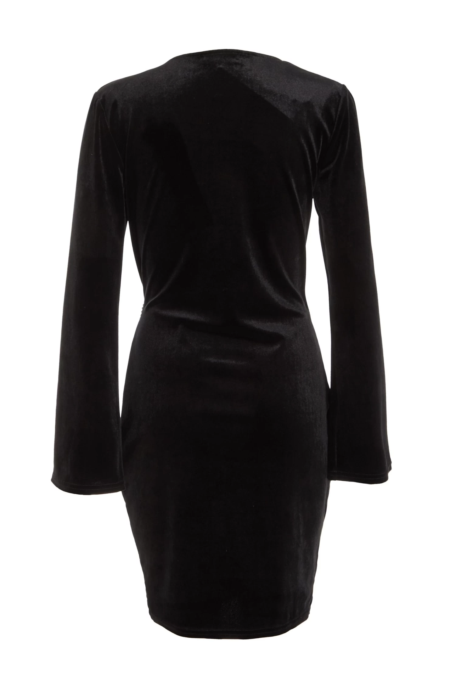 Black Velvet Cape Sleeve Mini Dress 5 Black Velvet Cape Sleeve Mini Dress - Image 5