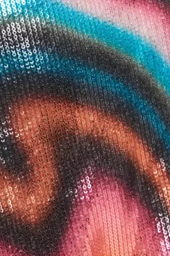 Multicoloured Sequin Marble Print Mini Skirt -Women Clothing Sale 00100036199 ZS scaled