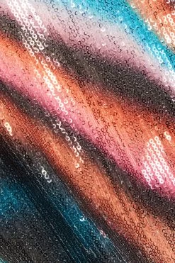 Multicoloured Sequin Marble Knot Crop Top 11 Multicoloured Sequin Marble Knot Crop Top -Women Clothing Sale 00100036200 ZS