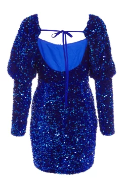 Royal Blue Sequin Bodycon Mini Dress 10 Royal Blue Sequin Bodycon Mini Dress -Women Clothing Sale 00100036203 ZB scaled