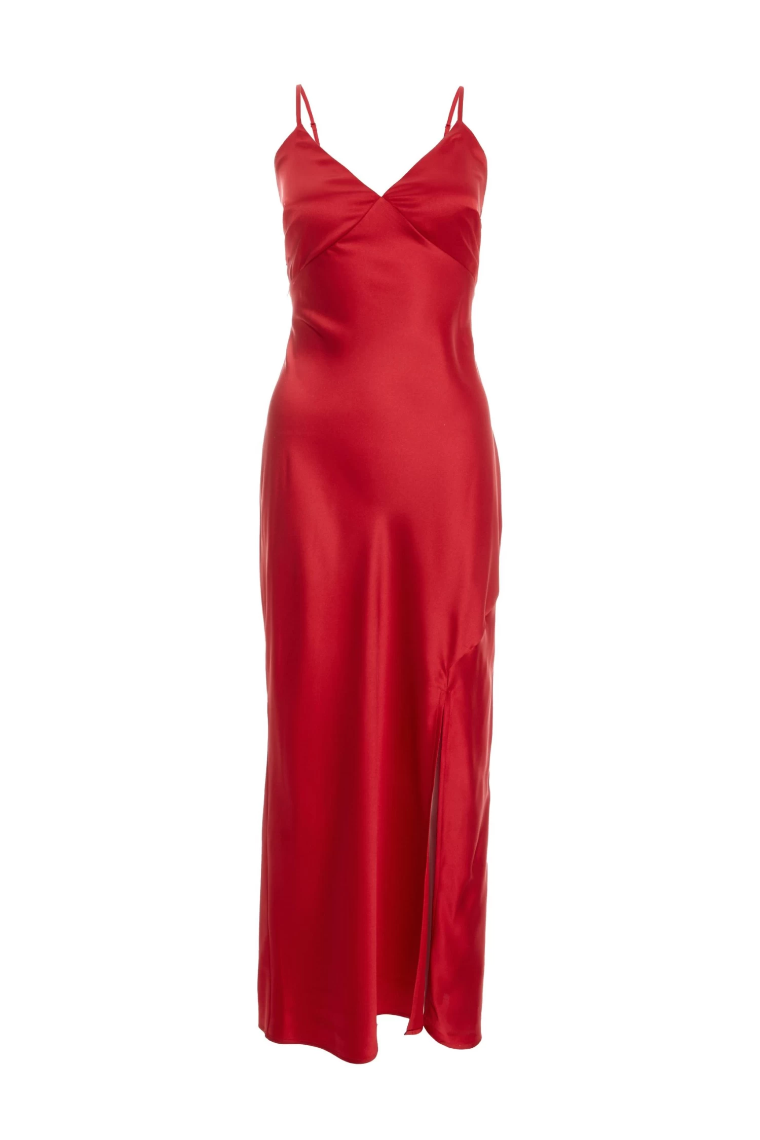 Red Satin Bow Midaxi Dress 1 Red Satin Bow Midaxi Dress