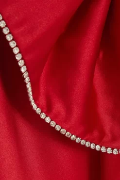 Red Satin Bow Midaxi Dress 11 Red Satin Bow Midaxi Dress -Women Clothing Sale 00100036243 ZS scaled