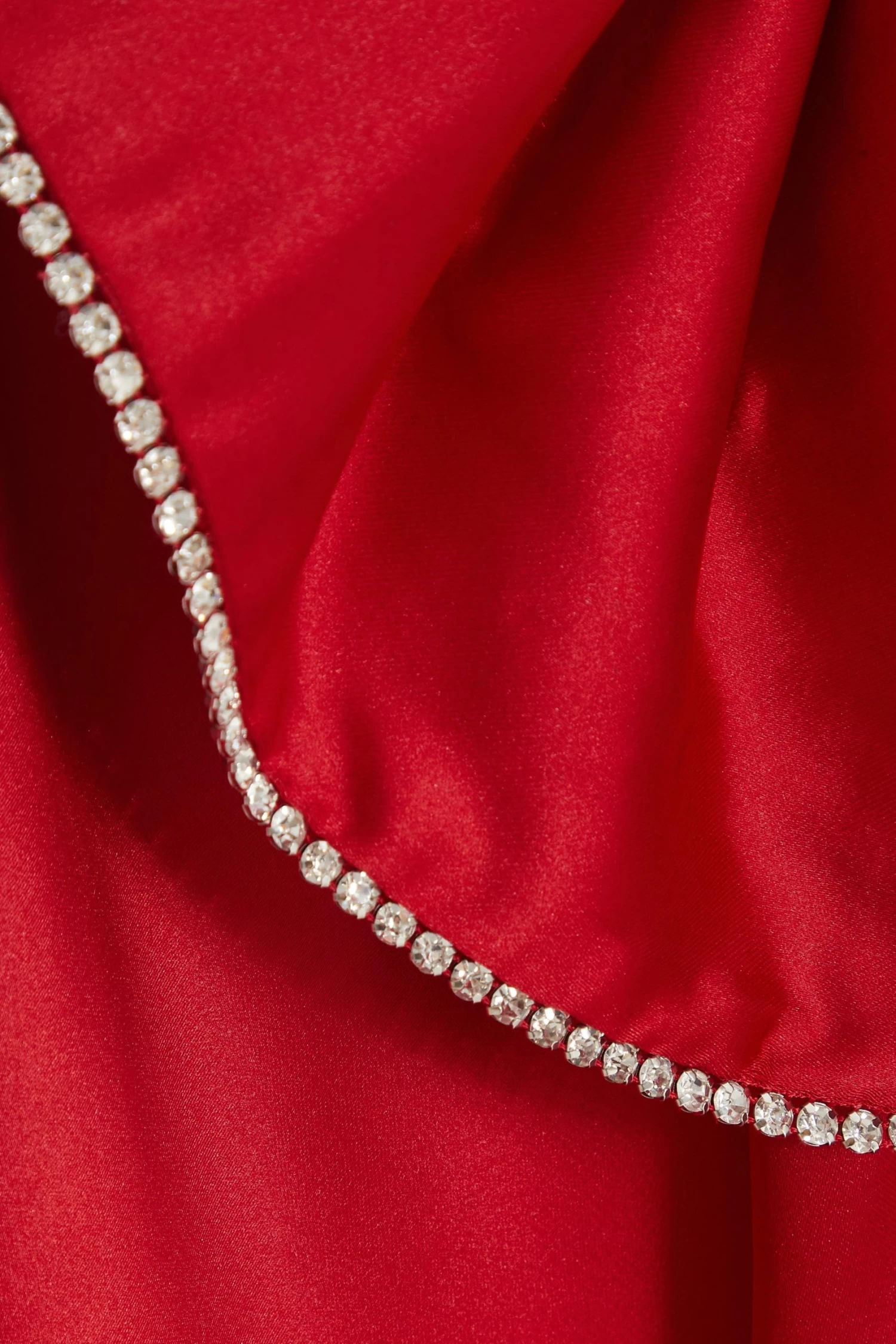 Red Satin Bow Midaxi Dress 6 Red Satin Bow Midaxi Dress - Image 6