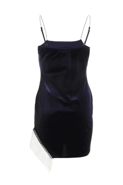 Blue Velvet Diamante Trim Mini Dress 10 Blue Velvet Diamante Trim Mini Dress -Women Clothing Sale 00100036275 ZB scaled