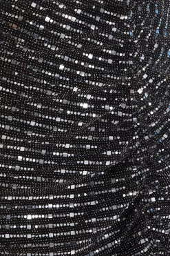Black Sequin Ruched Bodycon Mini Dress -Women Clothing Sale 00100036283 ZS scaled