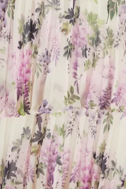 White Chiffon Floral Bardot Midi Dress 11 White Chiffon Floral Bardot Midi Dress -Women Clothing Sale 00100036289 ZS scaled