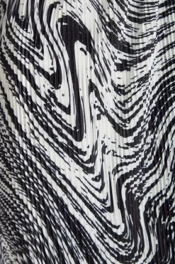 Black Plisse Swirl Midaxi Dress -Women Clothing Sale 00100036322 ZS