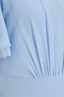 Light Blue Chiffon Frill Sleeve Maxi Dress 11 Light Blue Chiffon Frill Sleeve Maxi Dress -Women Clothing Sale 00100036350 ZS scaled