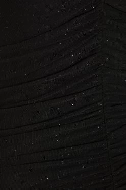 Black Glitter Ruched Bodycon Mini Dress 11 Black Glitter Ruched Bodycon Mini Dress -Women Clothing Sale 00100036424 ZS
