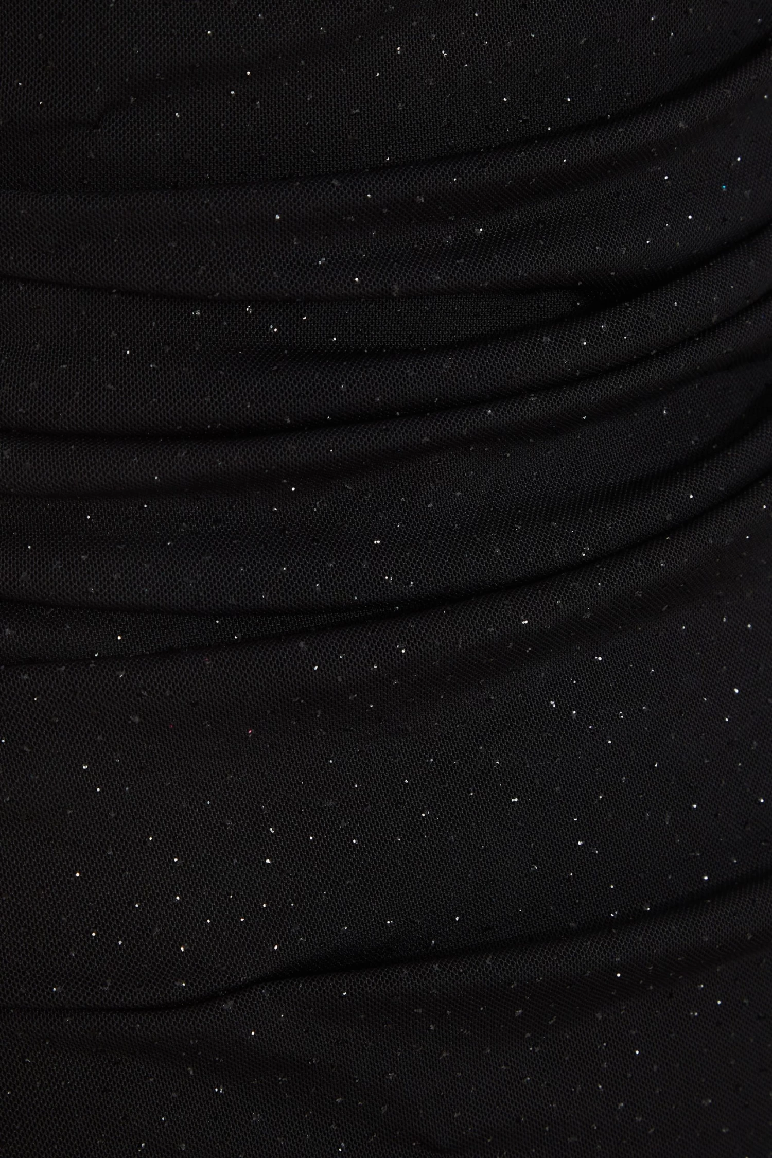 Black Bardot Glitter Ruched Bodycon Mini Dress 6 Black Bardot Glitter Ruched Bodycon Mini Dress - Image 6