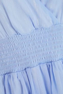 Blue Chiffon Tiered Midi Dress 11 Blue Chiffon Tiered Midi Dress -Women Clothing Sale 00100036433 ZS