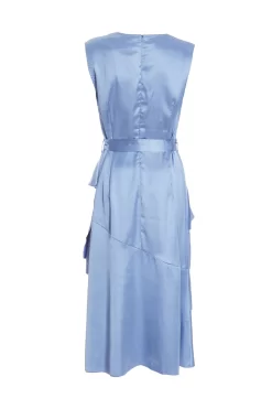 Light Blue Satin Tiered Midi Dress 10 Light Blue Satin Tiered Midi Dress -Women Clothing Sale 00100036435 ZB scaled