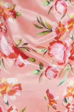 Coral Floral Satin Maxi Dress 11 Coral Floral Satin Maxi Dress -Women Clothing Sale 00100036436 ZS scaled