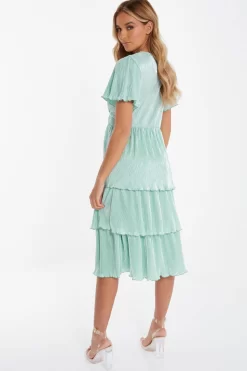 Mint Plisse Tiered Midi Dress 8 Mint Plisse Tiered Midi Dress -Women Clothing Sale 00100036443 XB scaled
