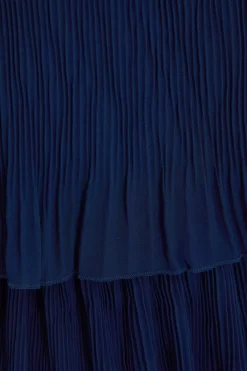 Navy Bardot Pleated Midaxi Dress 11 Navy Bardot Pleated Midaxi Dress -Women Clothing Sale 00100036451 ZS scaled