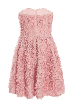 Pink Chiffon Floral Mini Dress -Women Clothing Sale 00100036452 ZB scaled