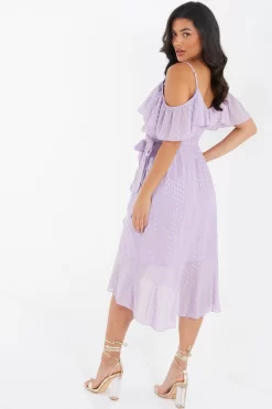 Lilac Chiffon Foil Midi Dress 8 Lilac Chiffon Foil Midi Dress -Women Clothing Sale 00100036461 XB scaled