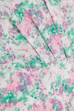 Pink Smudge Print Frill Maxi Dress 11 Pink Smudge Print Frill Maxi Dress -Women Clothing Sale 00100036463 ZS scaled