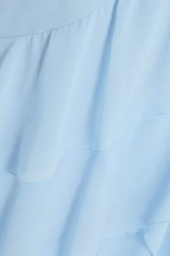 Light Blue Chiffon Frill Maxi Dress -Women Clothing Sale 00100036489 ZS scaled