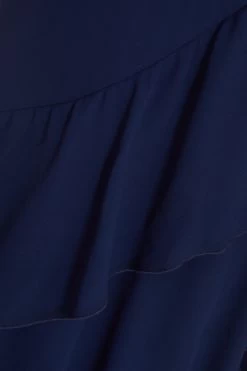 Navy Chiffon Frill Maxi Dress 11 Navy Chiffon Frill Maxi Dress -Women Clothing Sale 00100036490 ZS