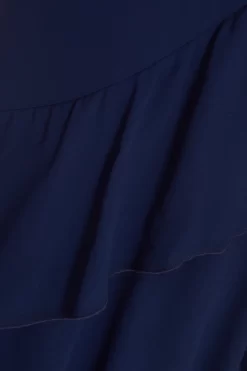 Navy Chiffon Frill Maxi Dress 11 Navy Chiffon Frill Maxi Dress -Women Clothing Sale 00100036490 ZS scaled