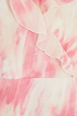 Pink Brush Stroke Frill Midaxi Dress 11 Pink Brush Stroke Frill Midaxi Dress -Women Clothing Sale 00100036520 ZS scaled